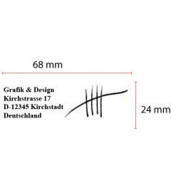Beispiel Stempelplatte für Trodat Printy 4915 | 68x24mm