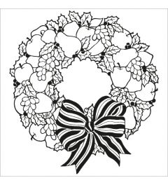 Christmas Wreath | Hand Stamp 