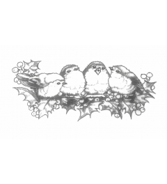 Weihnachtsstempel | Vögel