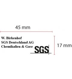Beispiel Stempelplatte für Trodat Printy 4912 | 45x17mm