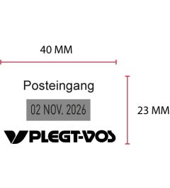 Beispiel Stempelplatte für Posta LL8001 | 40x23mm