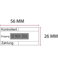 Beispiel Stempelplatte für Posta LL8031 | 56x28mm