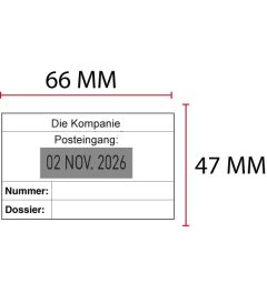 Beispiel Stempelplatte für Posta LL8051 | 66x47mm