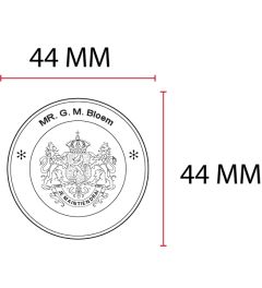 Beispiel Stempelplatte für Posta LL845 | Ø44mm