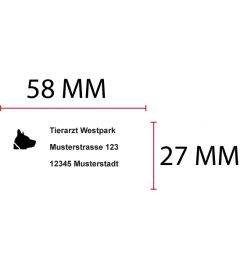 Beispiel Stempelplatte für Posta Eco 34 | 58x27mm