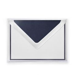 Crown Mill | 5 cards and envelopes | with colored border and lining | A6 | 18 colors