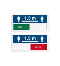 Sliding Sign | 120 x 55 mm | Distance Directive | Women
