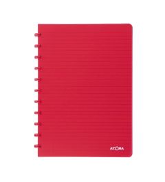 Atoma | Notebook System | Robust transparent | A4 | red