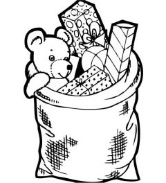 Weihnachtsstempel | Sack mit Geschenken